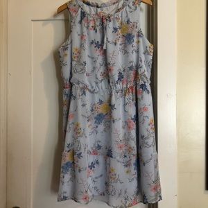 Baby Blue Floral Dress